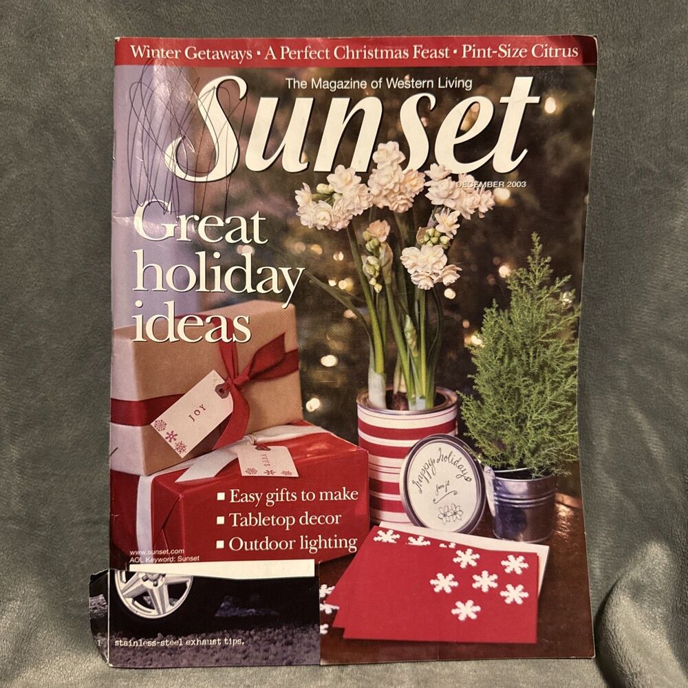 Vintage Sunset Western Magazine December 2003 Perfect Christmas Feast Easy Gifts